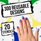 Airbrush Nail Stencils - Nail Art Stencils Series #1: 260 Unique Designs from 20 Individual Templates